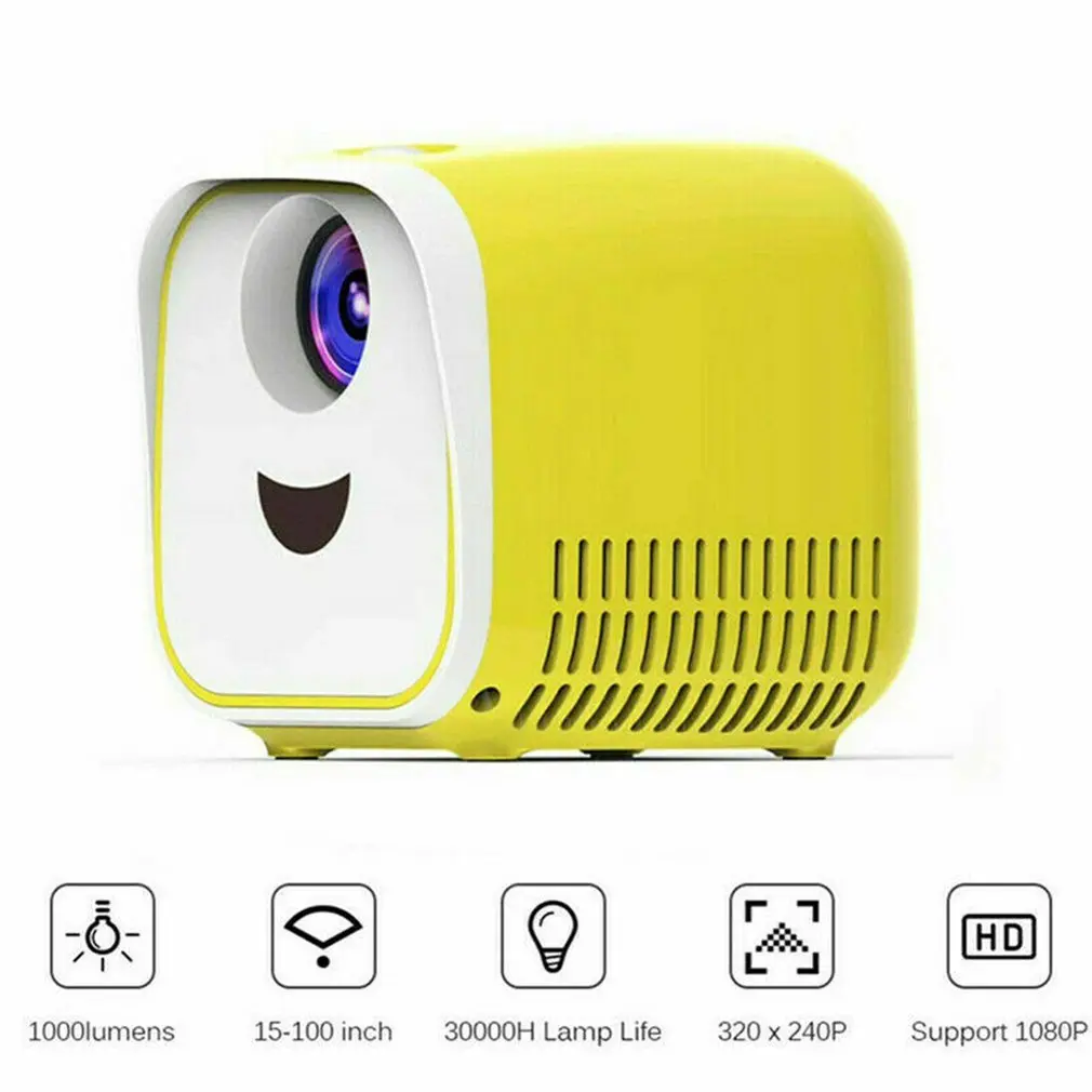 Mini projecteur 80 pouces à LED avec entrées HDMI, USB et microSD