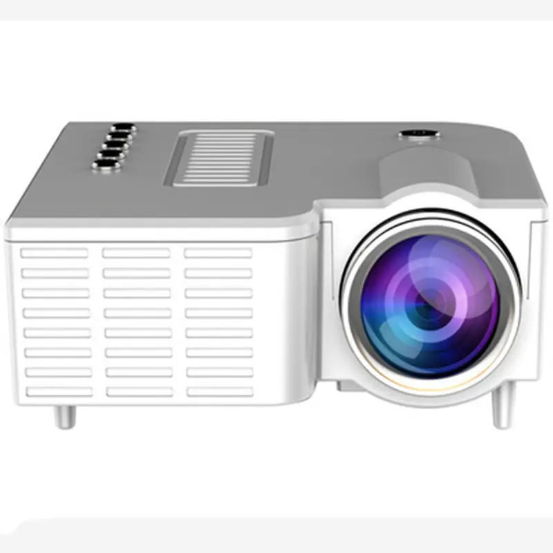 Mini projecteur format paume LED avec USB, carte TF et entrée AV