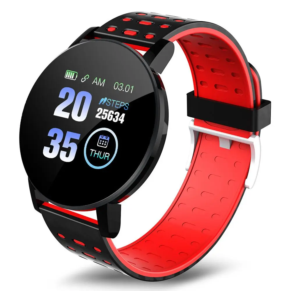 Montre connectée bracelet TPU avec écran LED 1,3 pouce et vibreur