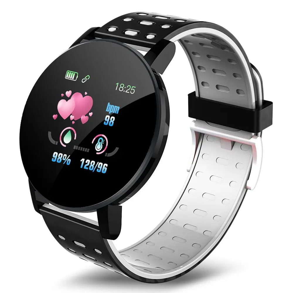 Montre connectée bracelet TPU avec écran LED 1,3 pouce et vibreur