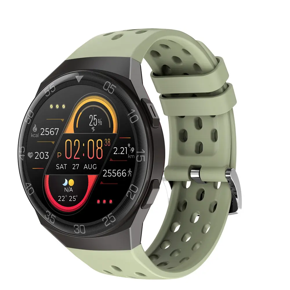 Montre IP68 boîtier zinc avec écran HD 1,28 pouce et Bluetooth 5.0