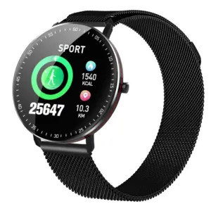 montre ronde bracelet acier
