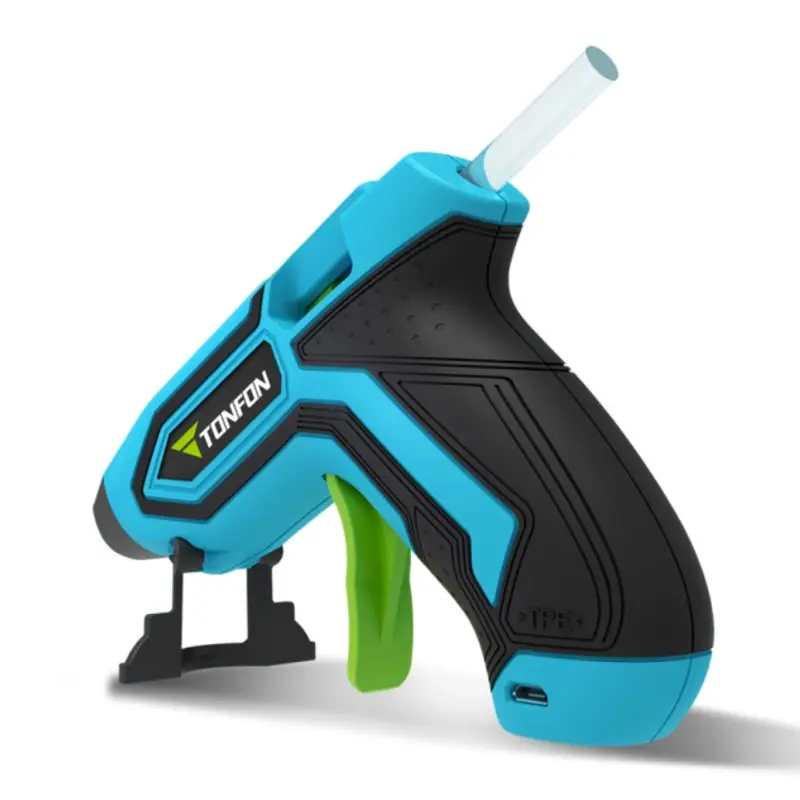 Pistolet à colle sans fil rechargeable 2000 mAh avec 5 bâtons