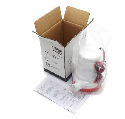 Pompe de cale immergée 12 V ou 24 V avec interrupteur à flotteur