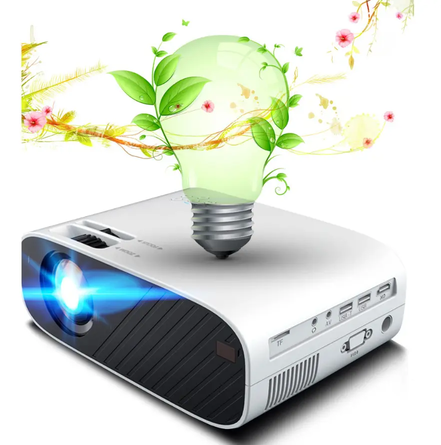 Projecteur 196 pouces maximum à LED 50 W et lentille en verre