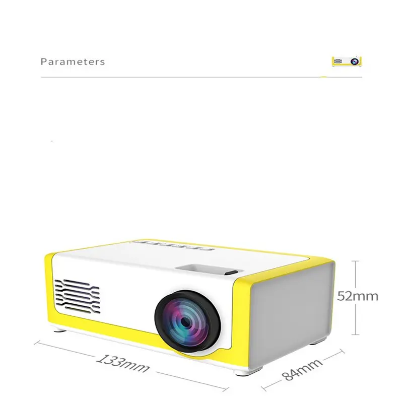 Projecteur de poche LCD 320 x 240, compatible batterie externe
