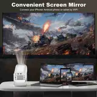 Projecteur intelligent fonction 3D avec télécommande, coloris blanc