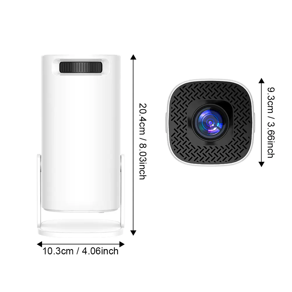 Projecteur intelligent fonction 3D avec télécommande, coloris blanc