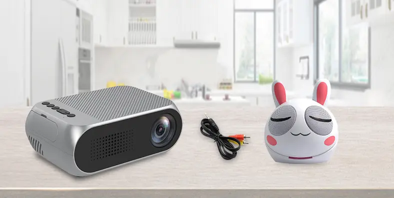 Projecteur LED à batterie avec télécommande, image de 20 à 80 pouces