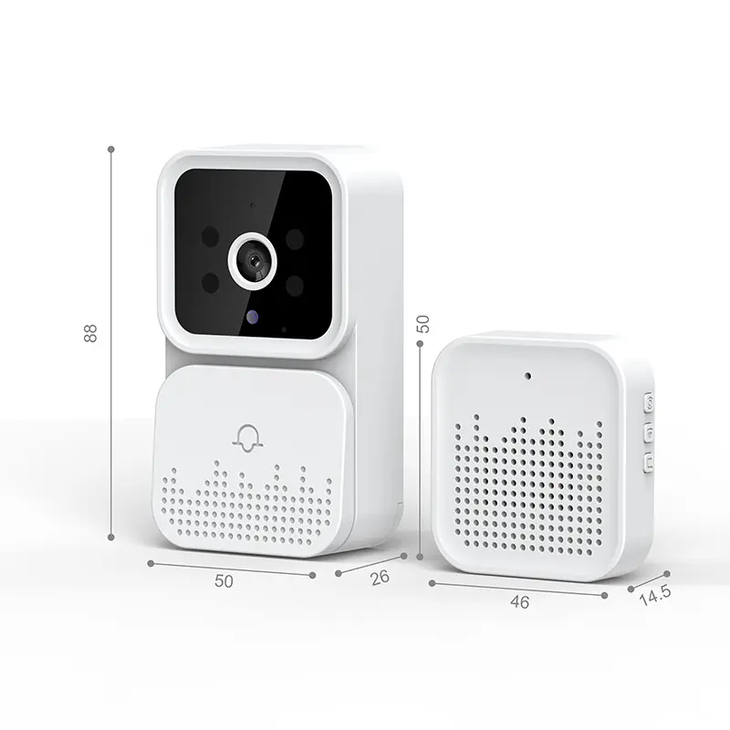 Sonnette vidéo avec carillon, interphone wifi et vision nocturne