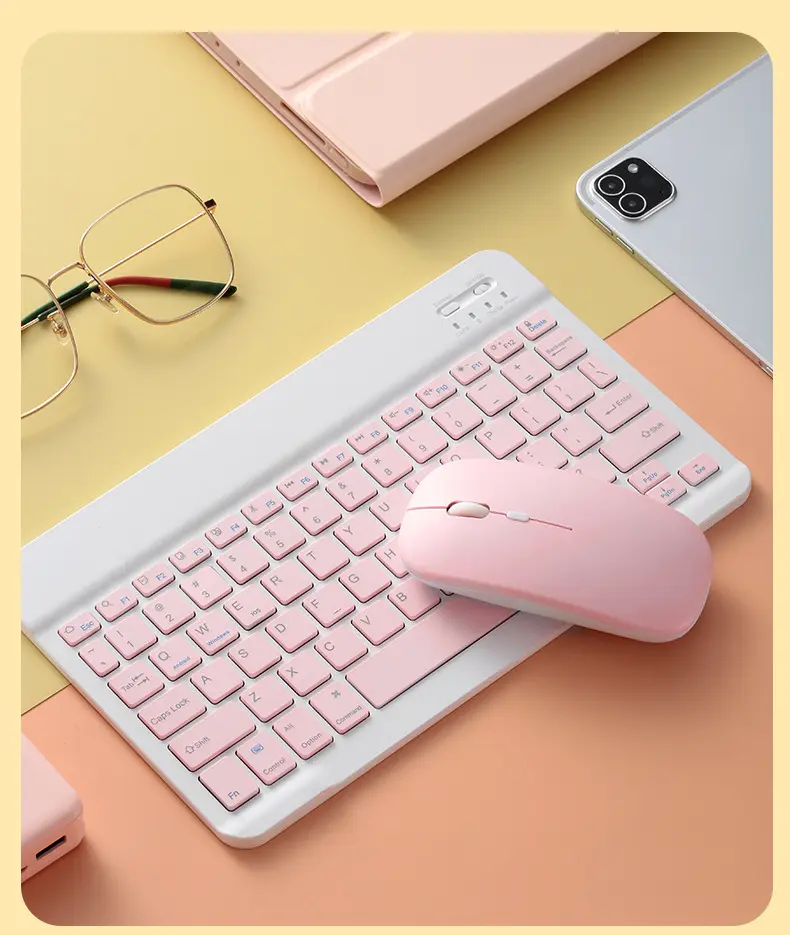 Souris extra-plate rechargeable sans fil 1000 DPI, huit coloris
