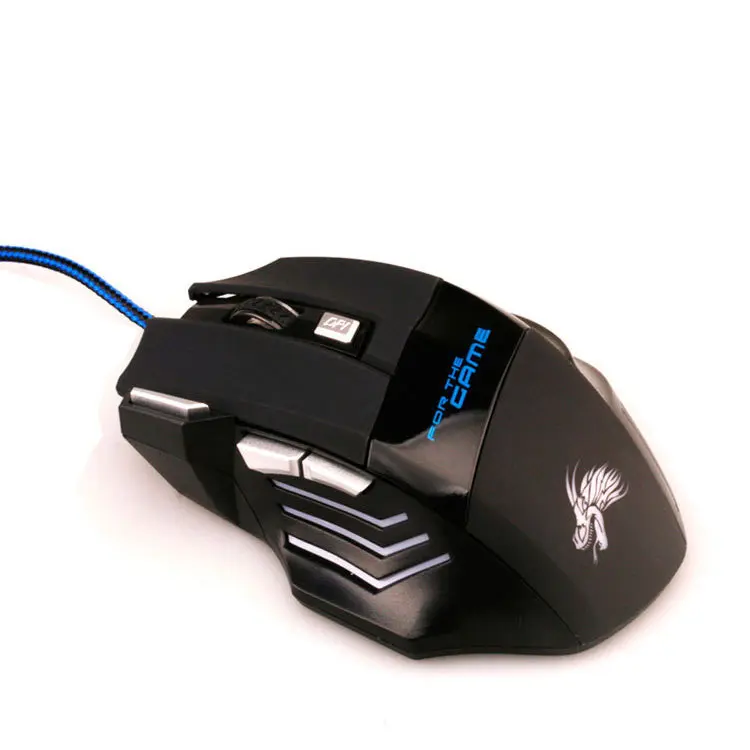 Souris gamer 5500 dpi à 6 boutons et câble tressé en nylon