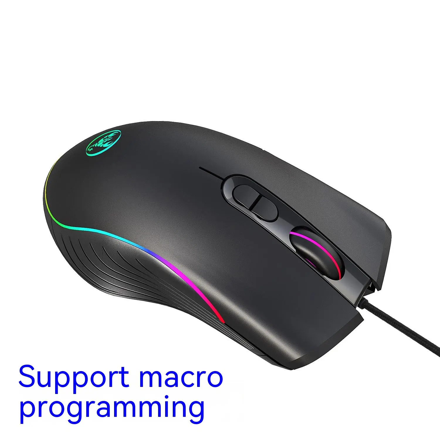Souris gamer 6400 dpi filaire RGB à 7 boutons