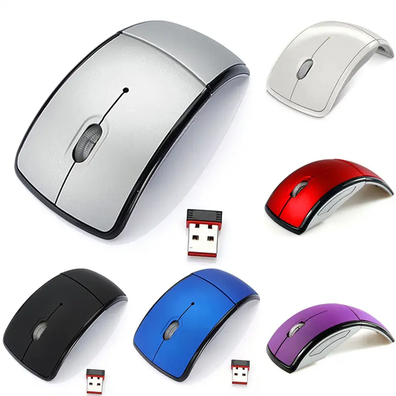 Souris pliable sans fil 2,4 GHz, 1600 dpi, format de poche