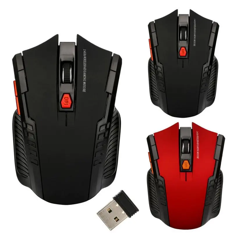 Souris sans fil 1600 dpi à 6 boutons avec récepteur USB 2,4 GHz