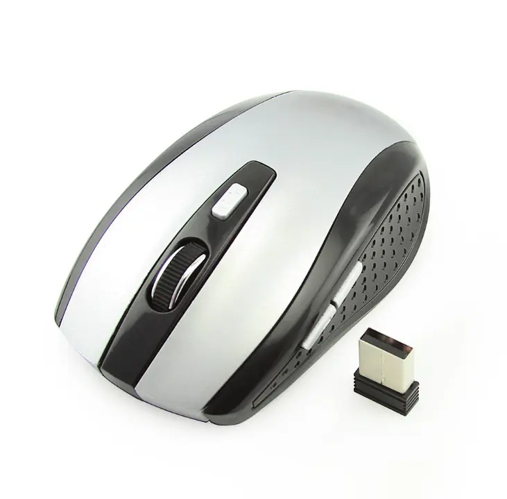 Souris sans fil finition métal pour le bureau, cinq coloris
