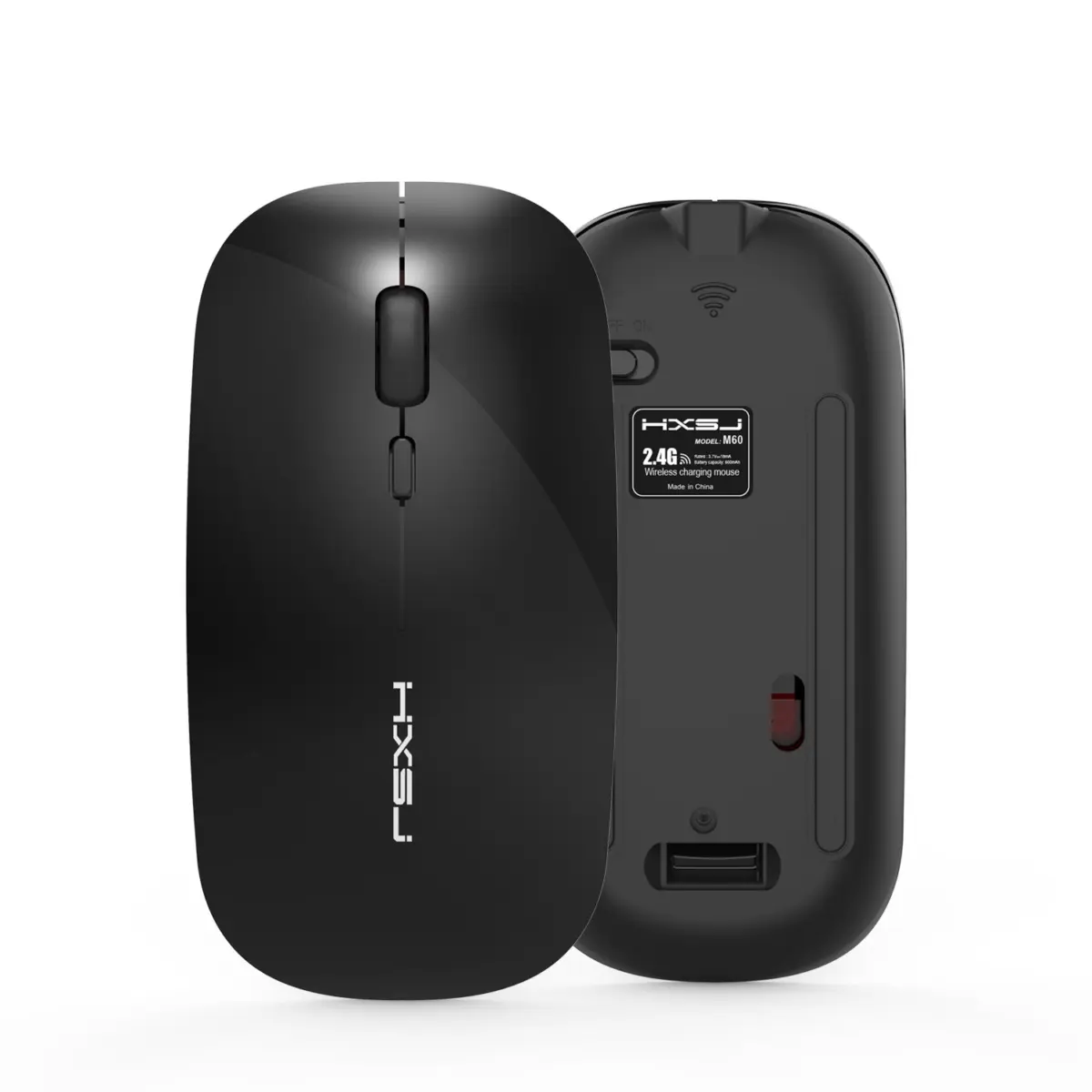 Souris silencieuse rechargeable sans fil 600 mAh jusqu’à 1600 DPI