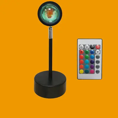 Spot arc-en-ciel USB à effet coucher de soleil, coque en aluminium