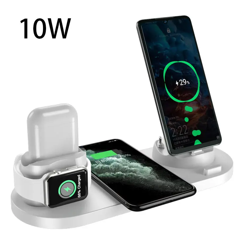 Station de charge 6 en 1 à induction pour téléphone et montre