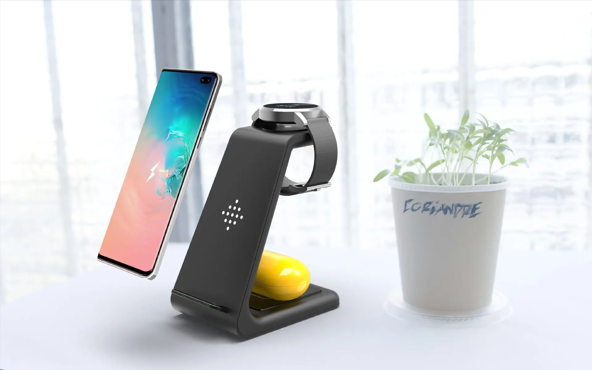 Station de charge pour montre et écouteurs sans fil