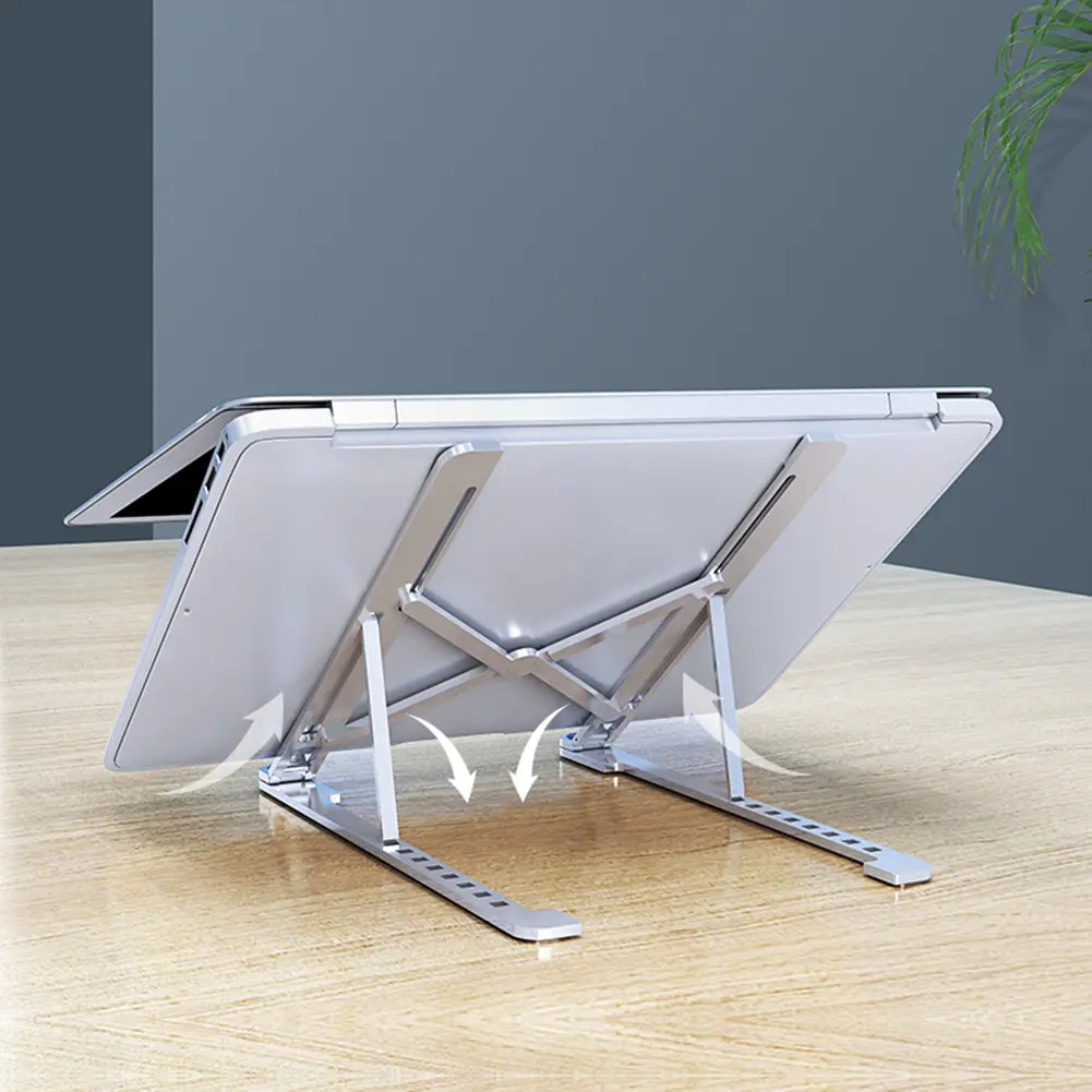 Support ordinateur pliable aluminium réglable en hauteur, 2 tailles