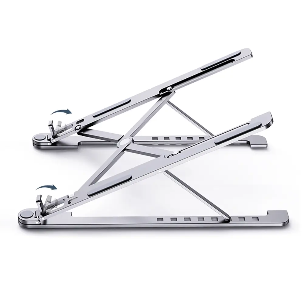 Support ordinateur pliable aluminium réglable en hauteur, 2 tailles
