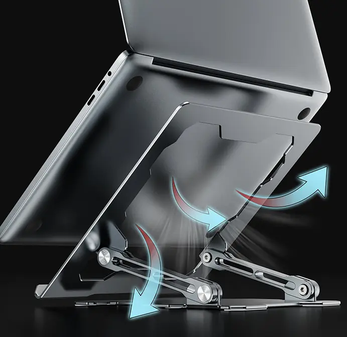 support pc portable ajouré