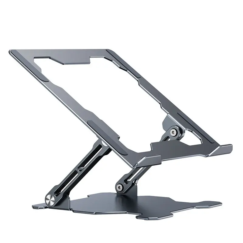 Support PC portable ajouré en aluminium, pliable et inclinable