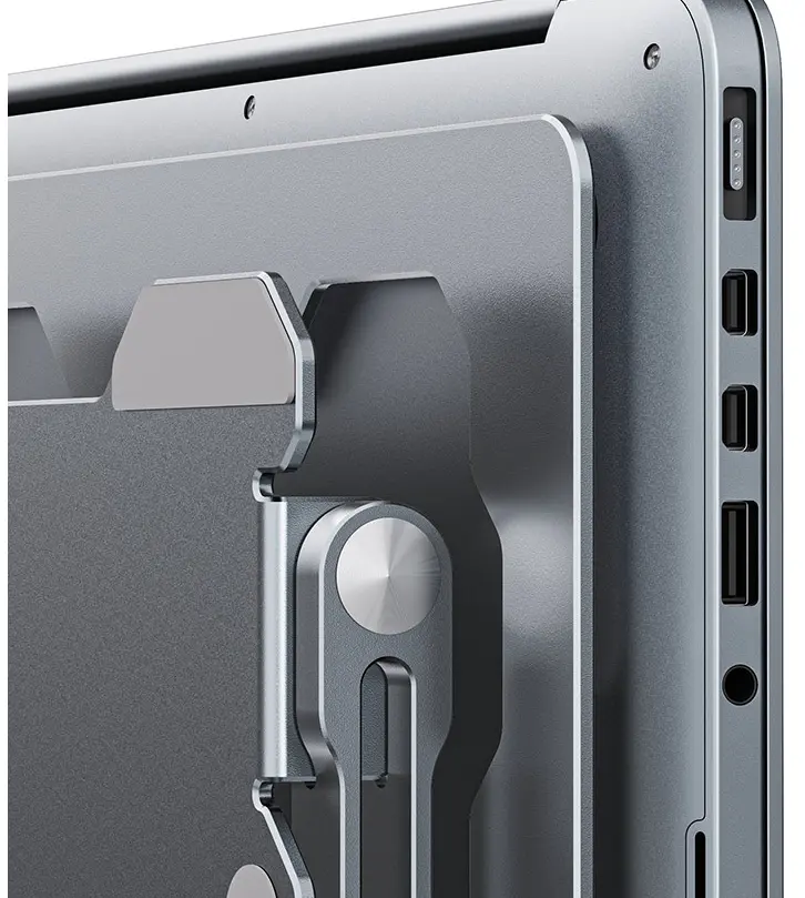 Support PC portable ajouré en aluminium, pliable et inclinable
