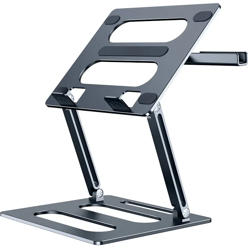 Support PC portable relevable en aluminium, hauteur 34 cm