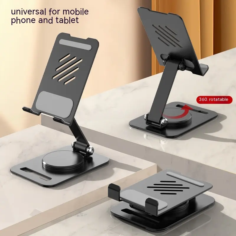 Support tablette rotatif 360° en alliage pour téléphone et bureau