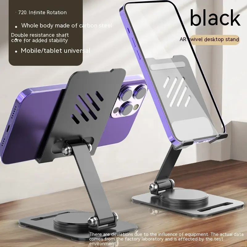Support tablette rotatif 360° en alliage pour téléphone et bureau