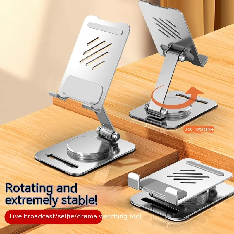 Support tablette rotatif 360° en alliage pour téléphone et bureau