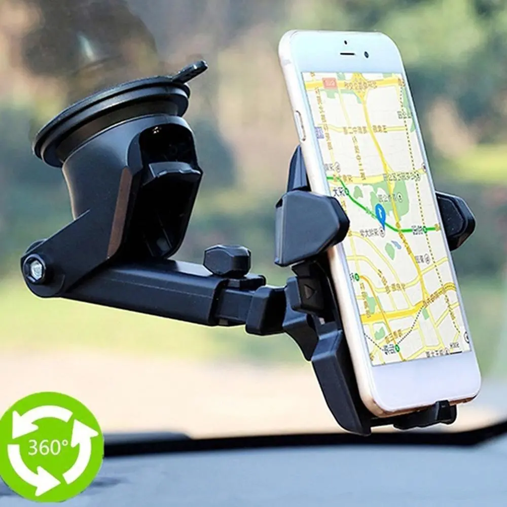 Support ventouse pare-brise pour téléphone, rotation à 360 degrés