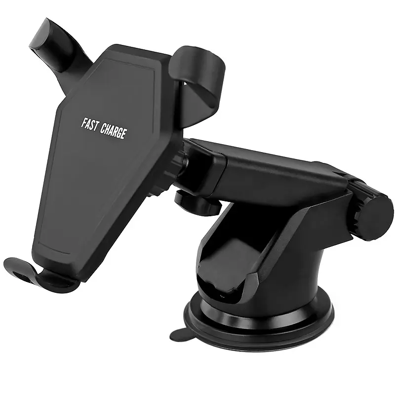Support voiture à induction avec entrée micro USB, coloris noir