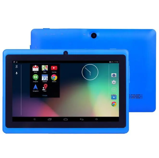 Tablette 7 pouces colorée WiFi avec double caméra, jusqu’à 16 Go