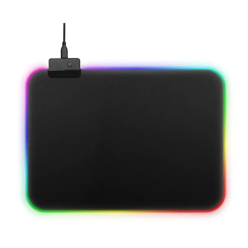 Tapis LED 11 modes pour souris et clavier, éclairage sur 4 côtés