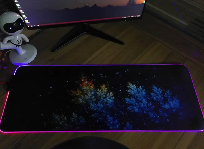 Tapis RGB 12 modes pour souris, 14 tailles au choix