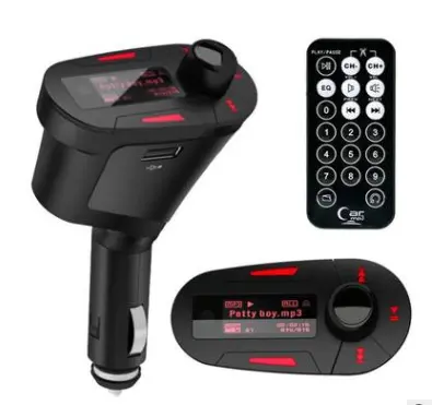 Transmetteur FM lecteur MP3 pour voiture avec USB, carte SD et écran