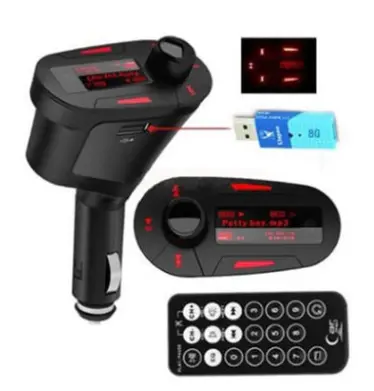 Transmetteur FM lecteur MP3 pour voiture avec USB, carte SD et écran