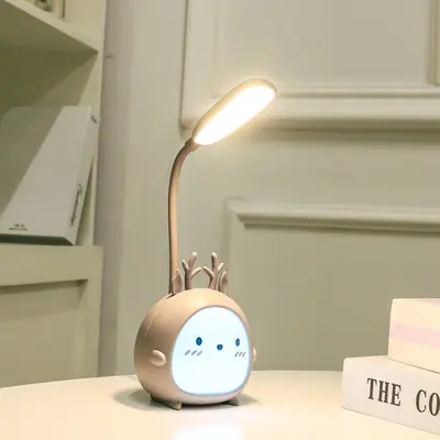 Veilleuse de chevet pastel LED à alimentation USB, 21 cm de haut