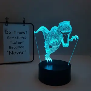 veilleuse dinosaure acrylique